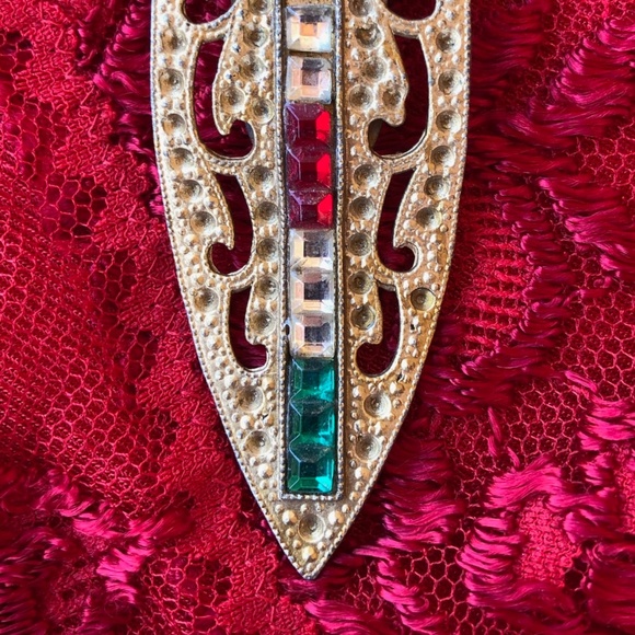 VTG 1930s Rhinestone Dress Clip Fur Clip Pair - Picture 5 of 8